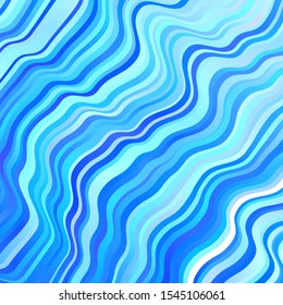 Light BLUE vector background with wry lines. Gradient illustration in simple style with bows. Smart design for your promotions.