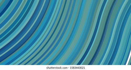 Light BLUE vector background with wry lines. Colorful illustration in abstract style with bent lines. Template for your UI design.