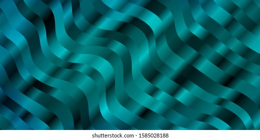 Light BLUE vector background with wry lines. Abstract illustration with bandy gradient lines. Best design for your ad, poster, banner.