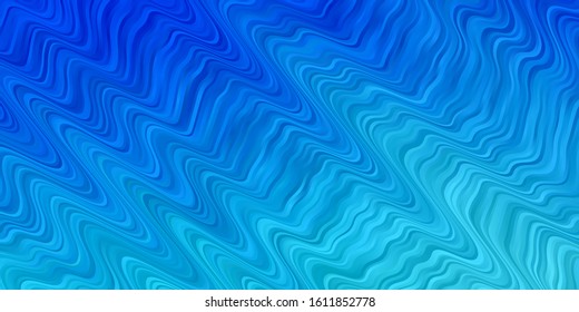 Light BLUE vector background with wry lines. Colorful illustration, which consists of curves. Pattern for websites, landing pages.