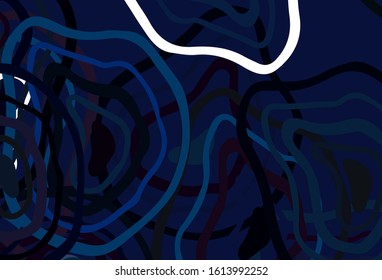 Light BLUE vector background with wry lines. Brand new colorful illustration in simple style. Colorful wave pattern for your design.