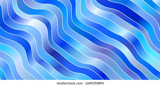 Light BLUE vector background with wry lines. Bright sample with colorful bent lines, shapes. Pattern for websites, landing pages.