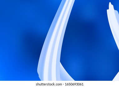 Fondo vectorial AZUL claro con líneas raras. Ilustración abstracta colorida con líneas de degradado. Diseño elegante para un libro de marca.