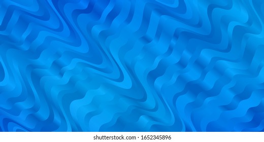 Light BLUE vector background with wry lines. Abstract illustration with gradient bows. Best design for your ad, poster, banner.
