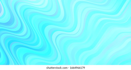 Light BLUE vector background with wry lines. Abstract illustration with bandy gradient lines. Pattern for websites, landing pages.