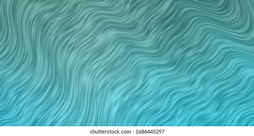 Light BLUE vector background with wry lines. Abstract illustration with gradient bows. Best design for your posters, banners.