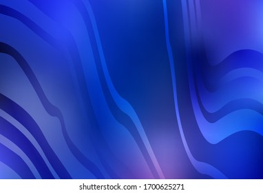 Light BLUE vector background with wry lines. Smart illustration in abstract style with gradient lines.  Background for cell phone screens.
