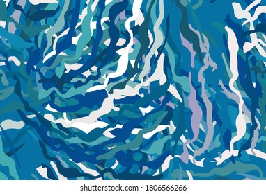 Fondo vectorial AZUL claro con líneas irregulares. Ilustración abstracta brillante con líneas irónicas. Una muestra de sus ideas.