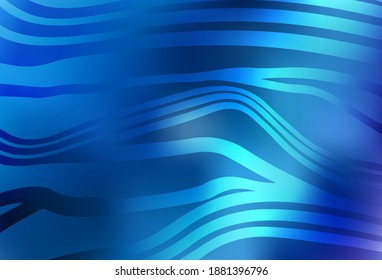 Fondo vectorial AZUL claro con líneas irregulares. Ilustración colorida brillante en un estilo de curva simple. Diseño abstracto para su sitio web.