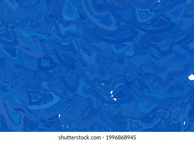 Fondo vectorial AZUL claro con líneas irregulares. Ilustración colorida brillante en un estilo de curva simple. Textos para folletos, folletos.