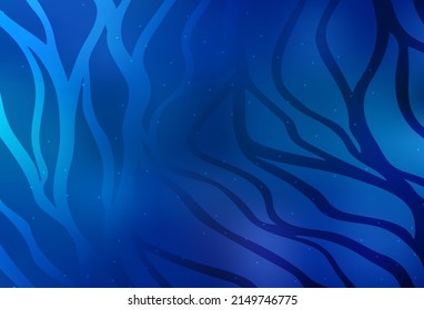 Light BLUE vector background with wry lines. A circumflex abstract illustration with gradient. Texture for booklets, leaflets.