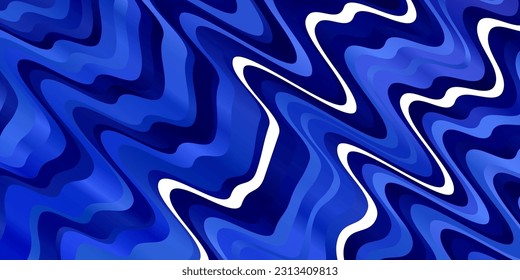 Light BLUE vector background with wry lines. Abstract illustration with bandy gradient lines. Template for cellphones.