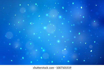 Light BLUE vector background with xmas snowflakes. Modern geometrical abstract illustration with crystals of ice. The template can be used as a new year background.