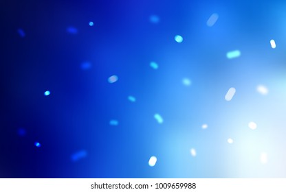 Light BLUE vector background with xmas snowflakes. Shining colored illustration with snow in christmas style. The pattern can be used for new year leaflets.