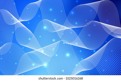Light BLUE vector background with xmas confetti. Glitter abstract illustration with colorful confetti, ribbons. New design for ad, poster, banner of your Party.