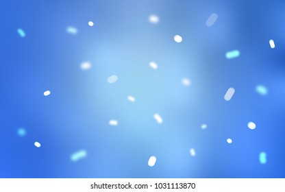 Light BLUE vector background with xmas snowflakes. Shining colored illustration with snow in christmas style. The pattern can be used for year new  websites.