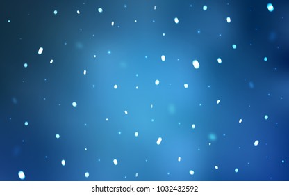 Light BLUE vector background with xmas snowflakes. Shining colored illustration with snow in christmas style. The pattern can be used for year new  websites.