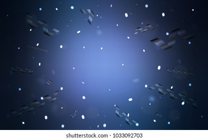 Light BLUE vector background with xmas confetti. Blurred decorative design in anniversary style with confetti. The pattern can be used for new year ad, booklets.