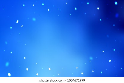 Light BLUE vector background with xmas snowflakes. Shining colored illustration with snow in christmas style. New year design for your business advert.