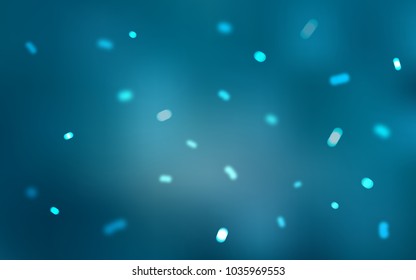 Light BLUE vector background with xmas snowflakes. Decorative shining illustration with snow on abstract template. The template can be used as a new year background.