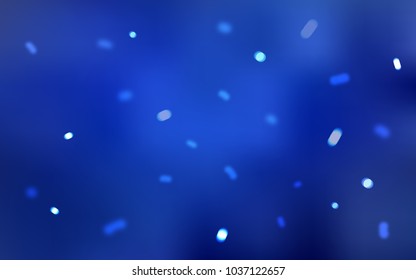 Light BLUE vector background with xmas snowflakes. Blurred decorative design in xmas style with snow. New year design for your ad, poster, banner.