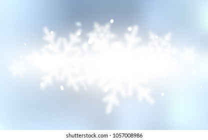 Light BLUE vector background with xmas snowflakes. Glitter abstract illustration with crystals of ice. The template can be used as a new year background.