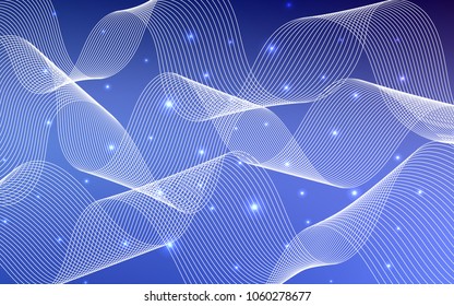 Light BLUE vector background with xmas confetti. Glitter abstract illustration with colorful confetti, ribbons. New design for ad, poster, banner of your Party.