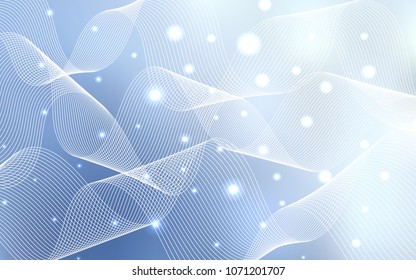 Light BLUE vector background with xmas confetti. Decorative shining illustration with ribbons on abstract template. New design for ad, poster, banner of your Party.