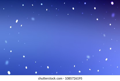 Light BLUE vector background with xmas snowflakes. Shining colored illustration with snow in christmas style. New year design for your business advert.
