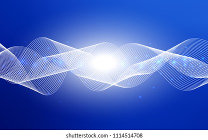 Light BLUE vector background with xmas confetti. Confetti on blurred abstract background with colorful gradient. The template can be used as a background for postcards.
