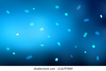 Light BLUE vector background with xmas snowflakes. Modern geometrical abstract illustration with crystals of ice. The pattern can be used for new year leaflets.