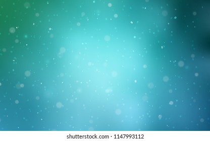 Light BLUE vector background with xmas snowflakes. Glitter abstract illustration with crystals of ice. The pattern can be used for new year leaflets.