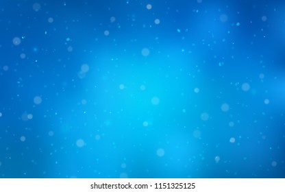 Light BLUE vector background with xmas snowflakes. Glitter abstract illustration with crystals of ice. The pattern can be used for new year leaflets.