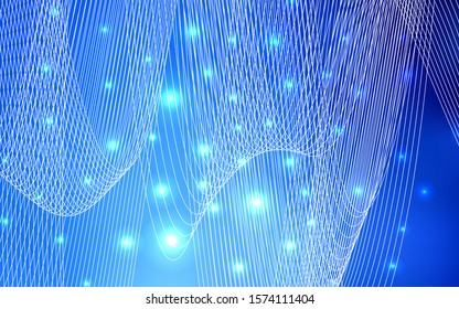 Light BLUE vector background with xmas confetti. Glitter abstract illustration with colorful confetti, ribbons. New design for ad, poster, banner of your Party.