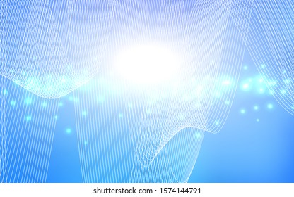 Light BLUE vector background with xmas confetti. Confetti on blurred abstract background with colorful gradient. Beautiful design for your business advert of anniversary.
