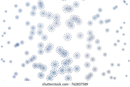 Light BLUE vector background with xmas snowflakes. Glitter abstract illustration with crystals of ice. The pattern can be used for new year leaflets.