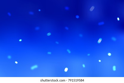 Light BLUE vector background with xmas snowflakes. Snow on blurred abstract background with gradient. New year design for your business advert.