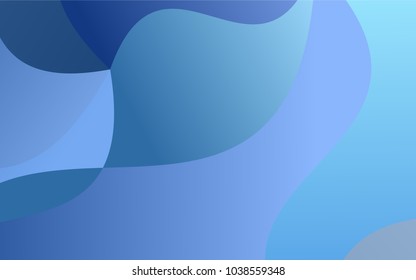 Light BLUE vector bandy template. Creative illustration in halftone arched style with gradient. The elegant pattern can be used as part of a brand book.