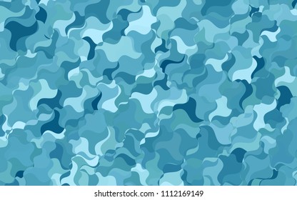 Light BLUE vector bandy template. A vague circumflex abstract illustration with gradient. The pattern of blurred lines for your business design.