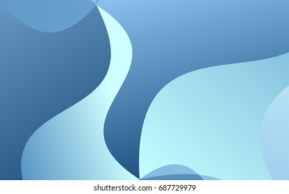 Light BLUE vector bandy template. Glitter abstract illustration with wry lines. A new texture for your design.