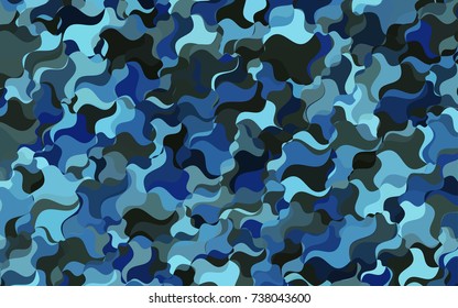 Light BLUE vector bandy template. A sample with blurred shapes. The polygonal design can be used for your web site.