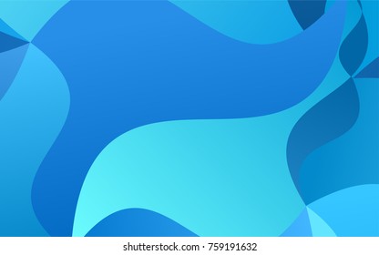 Light BLUE vector bandy template. Shining illustration, which consist of blurred lines. The polygonal design can be used for your web site.