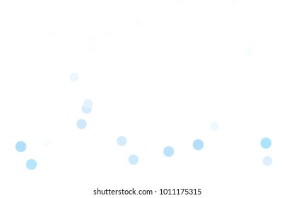 Light BLUE vector banner with circles, spheres. Abstract spots. Background of Art bubbles in halftone style with colored gradient.