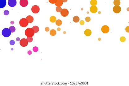 Light BLUE vector banner with circles, spheres. Abstract spots. Background of Art bubbles in halftone style with colored gradient.