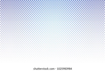 Light BLUE vector banner with circles, spheres. Abstract spots. Background of Art bubbles in halftone style with colored gradient.