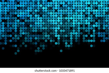 Light BLUE vector banner with circles, spheres. Abstract spots. Background of Art bubbles in halftone style with colored gradient.
