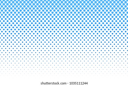 Light BLUE vector banner with circles, spheres. Abstract spots. Background of Art bubbles in halftone style with colored gradient.