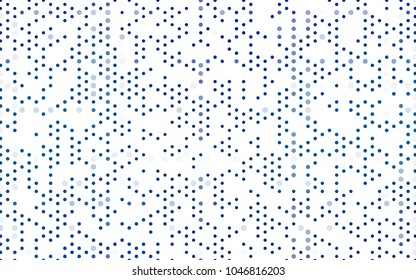Light BLUE vector banner with circles, spheres. Abstract spots. Background of Art bubbles in halftone style with colored gradient.