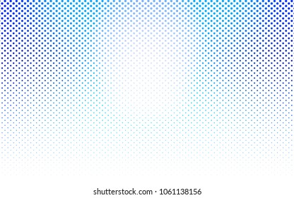 Light BLUE vector banner with circles, spheres. Abstract spots. Background of Art bubbles in halftone style with colored gradient.
