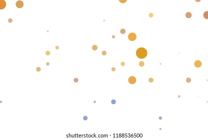 Light BLUE vector banner with circles, spheres. Abstract spots. Background of Art bubbles in halftone style with colored gradient.